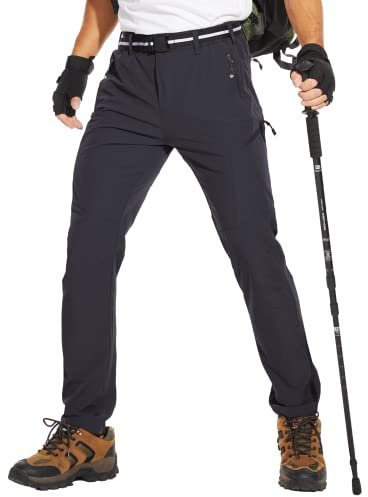 NATUVENIX Wanderhose Herren, Leichte Outdoor Hosen für Herren Wasserabweisend Trekkinghose Schnell Trocknende Reisenhose Männer Stretch Arbeitshose