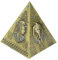 MOUMOUTEN Ägyptische Pyramide Dekoration, Grüne Bronze Große Retro Exquisite Münze Spardose Sparschwein für Home Office Kinder Geschenk