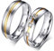 Aotiwe Verlobungsring, Hochzeit Geschenke mit Gravur Her King and His Queen Edelstahl Silber Gold W 57 &M 52