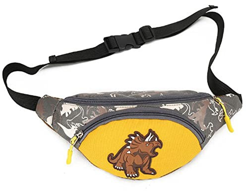 Kinder Gürteltasche, Dinosaurier Gürteltasche, Dinosaurier Taillentasche, Mädchen Mode Hüfttasche, Reise Bauchtasche, Tragbar, Einstellbar, Hohe Kapazität, Für Kinder, Jungen, Mädchen, Gelb