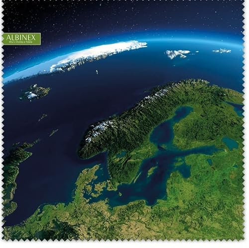 Schönes Brillenputztuch aus Microfaser 30 x 30 cm mit Die Erde-Motiv