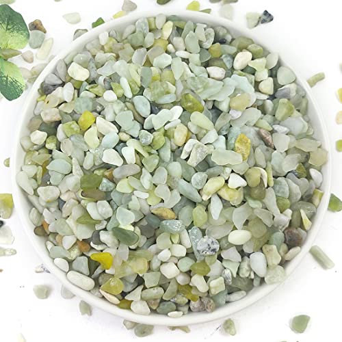 YISZM Sukkulenten- und Kaktus-Kieselsteine, 1,27 cm, Jade, natürlich, dekorativ, poliert, Flusssteine, für Zimmerpflanzen, Vasen, Pflanzgefäße und Gartenarbeit im Freien, 0,9 kg