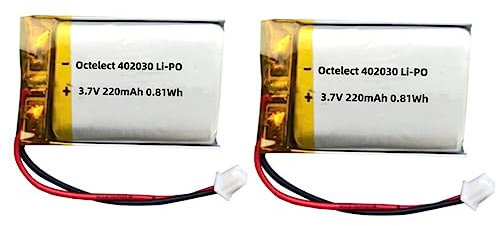 RAEWSTCO Octelect 3.7V DC Rechargeable Polymer Lithium Battery 402030 per i prodotti della batteria 3.7-5v, orologio, auricolare, sostituzione della batteria della lampada LED