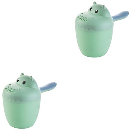 Toyvian 2st Babybadewanne Baby-shampoo Elefanten-baby-dusche Babylöffel Eimer Sprinkler Babybadspülbecher Shampoo-becher Badewasserschöpfer Karikatur Kind Kniematte