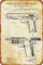 Colt 1911 Feuerwaffe Patent Retro Poster Blechschild Vintage Wandschild Dekor 20,3 x 30,5 cm