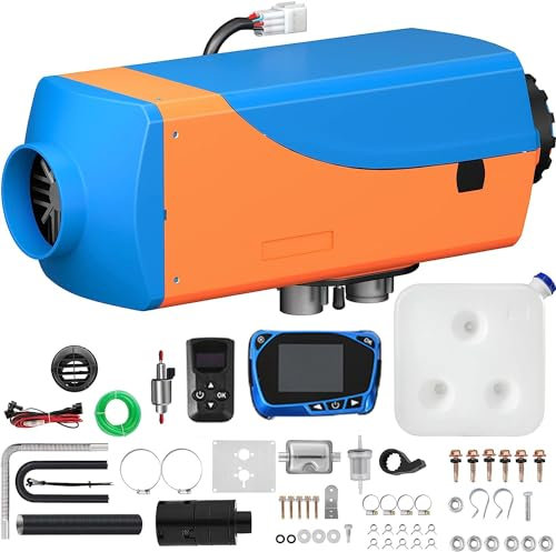 HACLEN 8KW 24V Riscaldatore Gasolio, Riscaldamento A Diesel con Telecomando E Schermo LCD, Portatile Riscaldatore A Gasolio Rumore Basso, per Auto Barca E Garage -8KW-12V