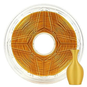 LeoPlas TPU Filament 1.75mm Flexibel Klar TPU Filament Shore-Härte 95A 1kg für 3D-Druckmaterial Druckerzubehör (Gold)