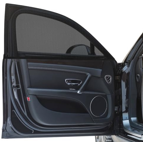 DIZA100 Car Front Window Sun Shade 2Pack, Sun Shade Blocking Mosquito Net, Protection for Kids/Baby/Adults/Pets - Fits All 98% Cars