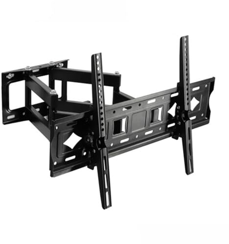 Visiodirect® Support TV, Fixation Mural à Double Bras inclinable et orientable pour TV OLED LG OLED42C3 2023 42 VESA 400X400mm Noir