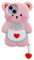 QoKcoahn Case for iPhone 11,Cute 3D Kawaii Phone Cases Funny Butter Bear Heart Pink Cartoon Cover with Keychain Soft Silicone Gel Drop Protection Case Women Girls for iPhone 11