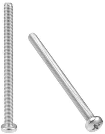 TOP-VIGOR M5 x 70mm Machine Screws, 10Pcs Phillips Pan Head Screws | 304 Stainless Steel Fully Threaded Cross Head Fastener Bolts for Electronics, Machinery, Equipment Assembly, Repairs