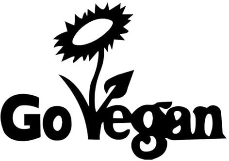 JIFENLI Autoaufkleber 16,8 x 11,7 cm Go Vegan Vinyl Auto Aufkleber Wasserdichte dekorative Kratzer Aufkleber