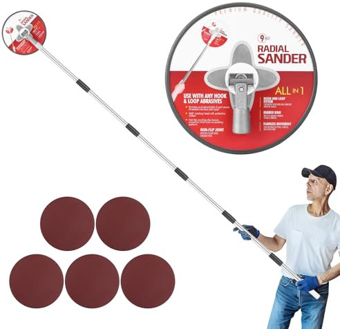 Levigatrice a 9 pollici di Palo del muro a secco, levigatrice manuale rotonda radiale con il palo di estensione