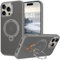 YINLAI für iPhone 16 Pro Max Hülle Grau mit 360° Ständer Ring Kompatibel mit MagSafe,Magnetisch Militärschutz,Matt Rückseite Case Cover HandyHülle für iPhone 16 Pro Max 6.9,Titan Natur