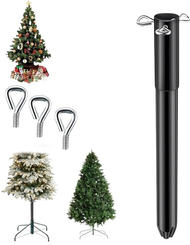 Generic 14.8 Artificial Christmas Tree Height Extender, Metal, 37.6 cm, Fits 0.5-1.25 Tree Poles, 6 Height Increase, Universal Compatibility, Secure Installation