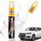 Shyllin Lackstift Weiß Glänzend, 12 Ml, Lackstift Weiß Auto, Autolack, Tiefe Entfernung von Auto- und Motorradkratzern – 1 Packung