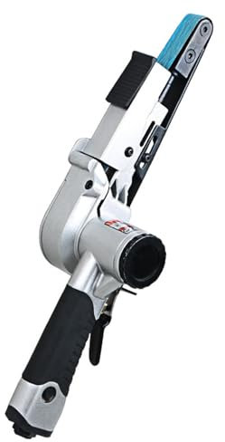 4/5'' x 20.4'' 20mm Air Belt Sander Mini Belt Sander for Woodworking/Metal Working Handheld All Angle Grinder Belt Grinder with 3 Sanding Belts 1/4'' Air Inlet Industrial Pneumatic Tool