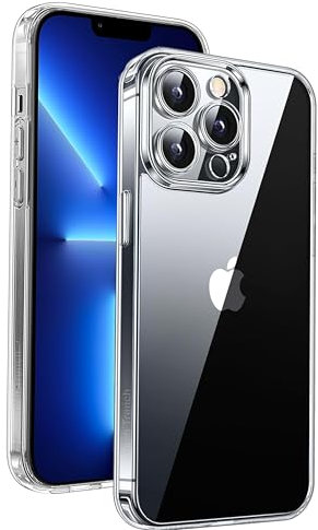 TECHTRENCH Ultra Clear Case Compatible with iPhone 13 Pro Max Case [Anti-Yellow Tech] [Military Protection] Slim Thin Case for iPhone 13 Pro Max Cover - Crystal Clear