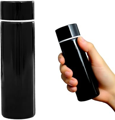 AONAYO Petite bouteille isotherme de 150 ml - En acier inoxydable - Pour boissons chaudes - Portable - Noir