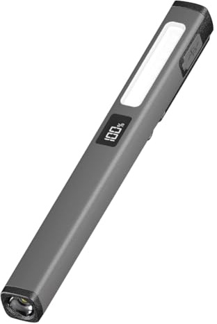 RANJIMA LED-Stiftlampe, Mini Taschenlampe Wiederaufladbare IPX4 Handheld Taschenlampe Klein mit USB-C-Kabel 6-Modus Tragbare Arbeitsleuchte für Inspektion Arbeit Reparatu Camping Werkstattlampe