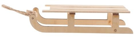 FIXOSHEE Weihnachtliche Holzschlitten Deko Anhänger aus Langlebigem Holz Kreativer Weihnachtsbaum Schmuck Festliche Baumschmuck Dekoration für Zuhause Party und Büro