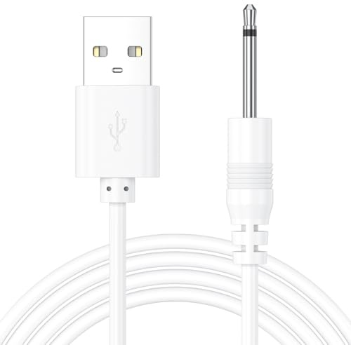 2.5mm DC Jack to USB Charger Cable for Wand Massagers,Beauty Instruments | DC to USB Fast Charging Replacement Cable for Vibrator Personal Massager Multiple Devices