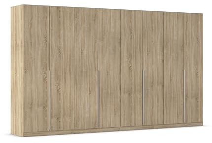 Rauch Möbel Alabama, Kleiderschrank, Farbe Eiche Sonoma, Breite 360 cm | Schrank, 8-türig, Zubehör Basic, für Schlafzimmer, Kinderzimmer, Ankleidezimmer, Garderobe, Flur