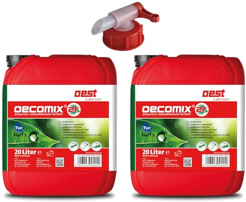 Oest Motorsensen Motorsägen Heckenscheren Benzin Kraftstoff 2 Takt Oecomix Ökomix 40 Liter + Auslaufhahn