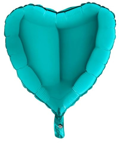Grabo Heart Shape Balloon Single Pack, Length- 18 Inch, Colour- Tiffany