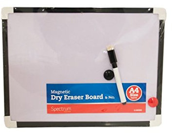 A4 Mini White Board Wipe Board Magnetic with Dry Wipe Pen and Eraser
