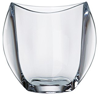 Barski - Europäisches Glas – bleifreies Kristallin – ovale Vase – 24,1 cm Höhe