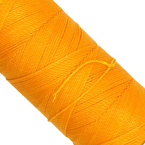 LINHASITA, Garnspule, gewachst, 100 g / 170 Meter, Dicke: 1 mm, Polyester, Makramee-Garn, 30 Farben 170 metros / 100 gr gelb intensiv