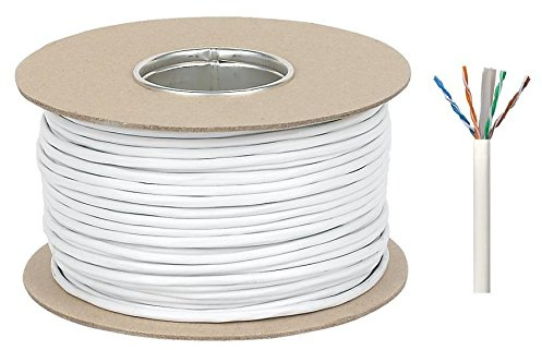 100m Cat6 WHITE Network SOLID COPPER Ethernet LAN Data Voice UTP Cable Reel Category 6