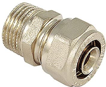 Tiemme serie 1600 raccordo diritto niples maschio M 16 x 3/4 a stringere per tubo multistrato