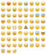 Generic Emoji Aufkleber Set Sticker 67 Motive, 2 cm Durchmesser, Kratzfest & Witterungsbeständig, Wasser, Öl & Reinigungsmittelbeständig, Selbstklebend
