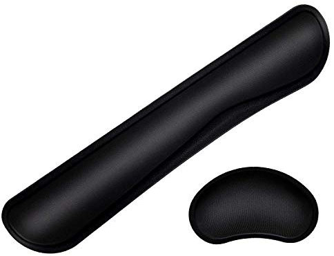 TONOS Keyboard Wrist Rest - 17 Wrist Rest for Computer Keyboard with Memory Foam, Ergonomic Design Wrist Rest Set for Easy Typing, Wrist Pain Relief, Anti-Skid Wrist Rest for Office/Gaming/Laptop