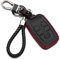 KASER Housse Étui en Cuir pour Clé Coque Kia Sorento Sportage Rio Carens Cadenza Carnival Optima 3 Bouton Cover Porte-Clés de Protectionpour Télécommande Voiture (Seulement Keyless GO)