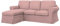 Soferia Kompatible Ersatzbezug fur EKTORP 2er-Sofa mit Recamiere, Stoff Majestic Velvet Blush Pink (FLECKENABWEISEND und WASSERABWEISEND), Rosa