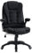 Vinsetto Bürostuhl Computerstuhl entspanntes Hinlegen höhenverstellbarer Schreibtischstuhl ergonomisch 360° Schaumstoff Kunststoff-Kunststoff leinenartiges Polyester Schwarz 65 x 72 x 100-120 cm