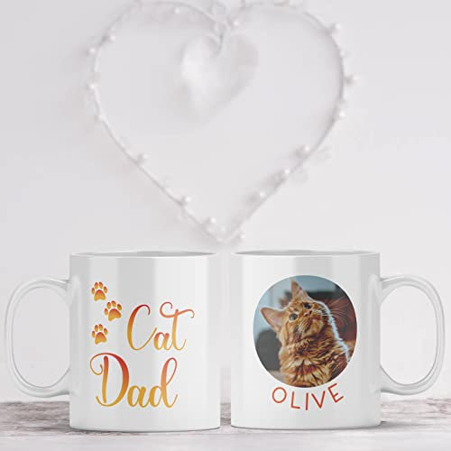 Personalised Cat Mug (11oz White Ceramic) Cat Dad Mug