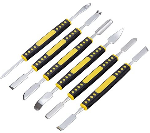 Newellsail 6 Pezzi Strumenti di Riparazione di Elettronica Set di Spudger in Metallo a Doppia estremità per Tablet iPad Laptop Dispositivo Elettronico Telefoni Cellulari