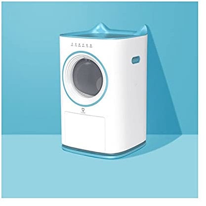 Litter Box Innovative Automatic Cat Litter Box Intelligent Automatic Cleaning Electric Shovel Cat Toilet Anti-odor, Fully Enclosed Large Cat Litter Box (Color : Blue)