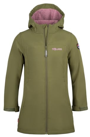 Trollkids Girls Kristiansand Coat 116, Olive