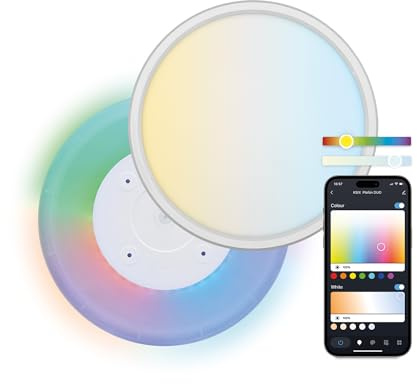Plafón Led SmartLED DUO Ksix, Diámetro 42cm, 24W, 2.450 lm, App Compatible Alexa, Google Home y Siri, Iluminación circadiana