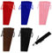 Bekecidi 20 Pièces Pochette de Stylo en Velours Sac de Stylo de Cordon en Velours Titulaire Unique Crayon pour Étudiant Cadeau Couverture (Rouge, Noir, café, Bleu, Rose)