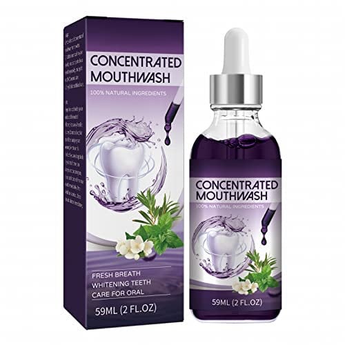 Konzentriertes Mundwasser gegen Mundgeruch Gelbe Zähne Flecken Sauberer Mund Frische und weiße Zähne Mundwasser 59ml Hautpflege (Pink, One Size)
