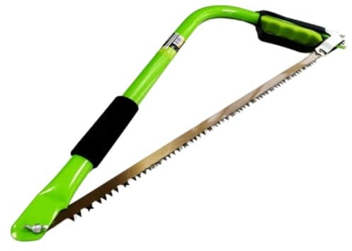 Dunnet Tools Sega ad arco da 53,3 cm per potatura di rami di alberi e tronchi, sega per legno da giardino con lama per tagliare alberi e rami, perfetta per progetti fai da te
