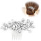 LJFEA Braut Hochzeit Haarkamm Kristall Haarschmuck, Silber Braut Haarkämme Kristall Kopfschmuck Hochzeit Haarschmuck für Frauen und Mädchen