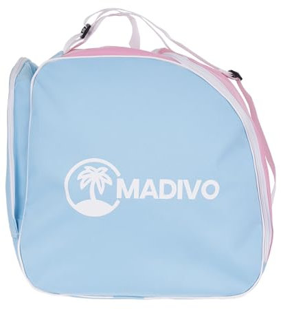 MADIVO Pastel Rollschuhtasche Skating Skate Tasche für Rollschuhe, Inlineskates und Schlittschuhe Unisex Blue/Coral