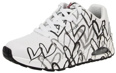 Skechers UNO Spread The Love Damen-Sneaker, White Wbgy, 42 EU
